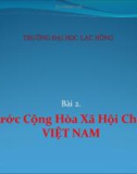 Bài giảng Pháp luật đại cương: Bài 2 - ĐH Lạc Hồng