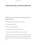 Câu hỏi thảo luận Luật hành chính (3B)