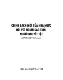 Một số chính sách mới của nhà nước đối với người cao tuổi, người khuyết tật: Phần 1