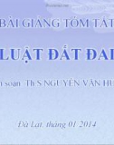 Bài giảng tóm tắt Luật Đất đai: Bài 1 - ThS. Nguyễn Văn Hùng