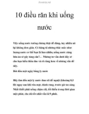 10 điều răn khi uống nước