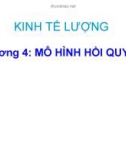 KINH TẾ LƯỢNG - Chương 4: MÔ HÌNH HỒI QUY BỘI