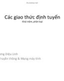 Bài giảng Các giao thức định tuyến: Khái niệm, phân loại