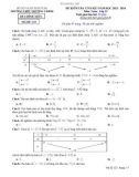 Đề thi học kì 1 môn Toán lớp 12 năm 2023-2024 - Trường THPT Trường Chinh, Kon Tum