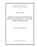 Luận văn Thạc sĩ Kinh tế: Nghiên cứu mối liên hệ giữa tính thanh khoản và hoạt động đầu tư của các công ty niêm yết trên sàn HOSE