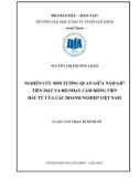 Luận văn Thạc sĩ Kinh tế: Nghiên cứu mối tương quan giữa nắm giữ tiền mặt và độ nhạy cảm dòng tiền đầu tư của các doanh nghiệp Việt Nam