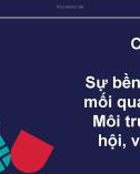 Bài giảng Trách nhiệm xã hội của doanh nghiệp và đạo đức kinh doanh - Chương 2: Sự bền vững và mối quan hệ với môi trường, xã hội và kinh tế