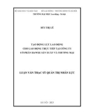 Luận văn Thạc sĩ Quản trị nhân lực: Tạo động lực lao động cho lao động trực tiếp tại Công ty CP Hawee Sản xuất và Thương mại