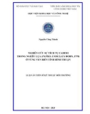 Luận án Tiến sĩ Kỹ thuật môi trường: Nghiên cứu sự tích tụ cadimi trong nghêu lụa (Paphia undulata Born, 1778) ở vùng ven biển tỉnh Bình Thuận
