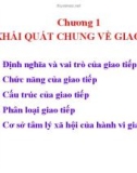 Bài giảng Giao tiếp trong kinh doanh: Chương 1