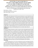 Ảnh hưởng của quản trị công ty tới chất lượng thông tin báo cáo tài chính của các công ty niêm yết tại Việt Nam
