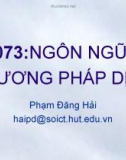 NGÔN NGỮ và PHƯƠNG PHÁP DỊCH - Chương 4: Phân tích ngữ nghĩa