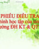 Phiếu điều tra thống kê