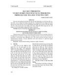 Dạy học tình huống và một số biện pháp để sử dụng tình huống trong dạy học Hóa học ở trường trung học phổ thông