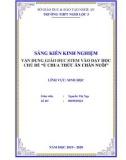 Sáng kiến kinh nghiệm THPT: Vận dụng giáo dục STEM vào dạy học chủ đề ủ chua thức ăn chăn nuôi