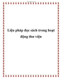 Liệu pháp đọc sách trong hoạt động thư viện