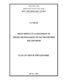 Luận án Tiến sĩ Tôn giáo học: Hoạt động của Giáo đoàn Ni thuộc Hệ phái Khất sĩ tại thành phố Hồ Chí Minh