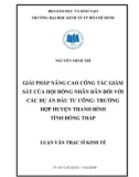 Luận văn Thạc sĩ Kinh tế: Giải pháp nâng cao công tác giám sát của Hội đồng nhân đối với các dự án đầu tư công - Trường hợp huyện Thanh Bình tỉnh Đồng Tháp