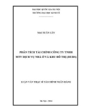 Luận văn thạc sĩ Tài chính Ngân hàng: Phân tích tài chính Công ty TNHH MTV Dịch vụ nhà và khu đô thị (HUDS)