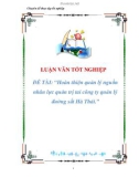 luận văn: Hoàn thiện quản lý nguồn nhân lực quản trị tai công ty quản lý đường sắt Hà Thái