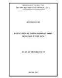 Luận án Tiến sĩ Kinh tế: Hoàn thiện hệ thống đảm bảo hoạt động bay ở Việt Nam