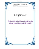 Luận văn: Phân tích tài chính và giải pháp nâng cao hiệu quả tài chính