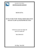 Tóm tắt Luận văn Thạc sĩ Quản lý kinh tế: Quản lý nhà nước về hoạt động khai thác hải sản xa bờ tại Thành phố Đà Nẵng