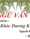 Bài giảng Ngữ văn 11 tuần 3: Đọc thêm: Khóc Dương Khuê