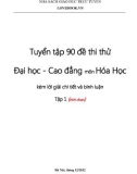 tuyển tập 90 đề thi thử Đại học - cao đẳng kèm lời giải chi tiết và bình luận môn hóa học