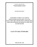 Luận văn Thạc sĩ Sinh học: Ảnh hưởng của bột lá cây Chè đại (Trichanthera gigantea) đến năng suất, chất lượng thịt, chỉ tiêu sinh lý, sinh hóa máu, hình thái lớp nhung mao ruột ở gà thịt nuôi tại Thái Nguyên