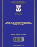 Luận văn Thạc sĩ Kỹ thuật điện tử: Nghiên cứu các giải pháp giảm sóng hài nâng cao chất lượng điện năng lưới điện phân phối huyện Châu Thành