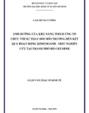 Luận văn Thạc sĩ Kinh tế: Ảnh hưởng của khả năng thích ứng tổ chức với sự thay đổi môi trường đến kết quả hoạt động kinh doanh – Một nghiên cứu tại thành phố Hồ Chí Minh