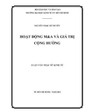 Luận văn Thạc sĩ Kinh tế: Hoạt động M&A và giá trị cộng hưởng