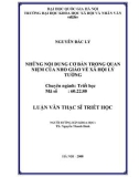 Luận văn Thạc sĩ Triết học: Những nội dung cơ bản trong quan niệm của Nho giáo về xã hội lý tưởng