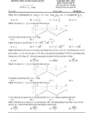 Đề kiểm tra học kì 1 môn Toán lớp 12 năm 2022-2023 có đáp án - Trường THPT Lương Ngọc Quyến, Thái Nguyên (Mã đề 101)