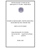 Tóm tắt Khóa luận tốt nghiệp khoa Bảo tàng học: Tìm hiểu lễ hội Tịch Điền- phường Minh Nông- Thành phố Việt Trì- Tỉnh Phú Thọ