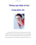 Những ngộ nhận tai hại trong giảm cân