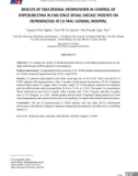 Kết quả can thiệp truyền thông trong kiểm soát tăng acid uric máu ở bệnh nhân bệnh thận mạn giai đoạn cuối lọc máu chu kỳ tại Bệnh viện Đa khoa Cà Mau