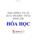 Các công thức giải nhanh trắc nghiệm Hóa học hiệu quả