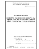 Sáng kiến kinh nghiệm: Hệ thống câu hỏi giáo khoa và bài tập để giúp học sinh củng cố kiến thức chương đại cương kim loại