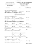Đề thi KSCL ôn thi tốt nghiệp THPT môn Toán 12 năm 2020-2021 có đáp án - Trường THPT Triệu Sơn 3 (Lần 1)