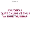 Bài giảng Thuế thu nhập doanh nghiệp - Chương 1: Khái quát chung về thu nhập và thuế thu nhập