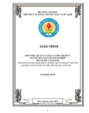 Giáo trình Quản lý chất lượng dịch vụ (Ngành: Kế toán doanh nghiệp - Cao đẳng) - Trường Cao đẳng Thương mại và Du lịch Thái Nguyên