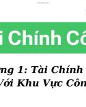 Bài giảng Tài chính công - Chương 1: Tài chính công với khu vực công