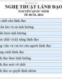 Bài giảng Nghệ thuật lãnh đạo: Chương 7 - Nguyễn Quốc Ninh