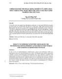 Chính sách hỗ trợ hoạt động nghiên cứu khoa học, phát triển công nghệ trên thế giới và bài học kinh nghiệm cho Việt Nam