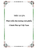 Tiểu luận: Phát triển thị trường trái phiếu Chính Phủ tại Việt Nam