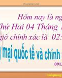 Bài giảng Kinh tế quốc tế: Chương 2 - TS. Bùi Quang Xuân