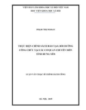 Luận văn Thạc sĩ Chính sách công: Thực hiện chính sách đào tạo, bồi dưỡng công chức tại các cơ quan chuyên môn tỉnh Hưng Yên