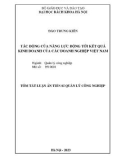 Tóm tắt Luận án Tiến sĩ Quản lý công nghiệp: Tác động của năng lực động tới kết quả kinh doanh của các doanh nghiệp Việt Nam